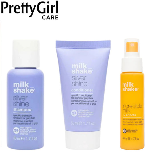 Milk_Shake [MINI BUNDLE] Silver Shine Shampoo, Conditioner & Incredible Milk 50ml